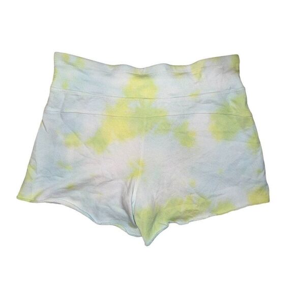 Calvin Klein Performance Yellow Blue Tie Dye French Terry Shorts Women's XL NWT - Picture 3 of 4